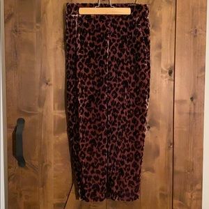 J. Crew cheetah print velvet joggers! Never worn!